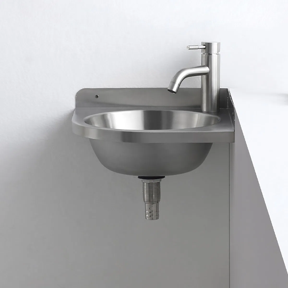 Lavello angolare in acciaio inox 304 da parete, lavello da cucina triangolare, mini lavabo, per camper, roulotte, barca