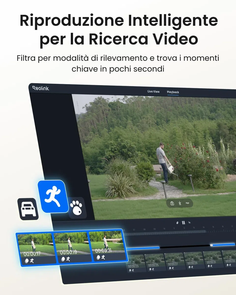 Reolink NVR PoE 8 Canali, Videoregistratore Cablato Supporta 16MP/12MP/4K/5MP/4MP, Accesso Locale e Remoto, Capacità Espandibile a 16TB, Videosorveglianza Registrazione 24/7, HDD non incluso, RLN8-410
