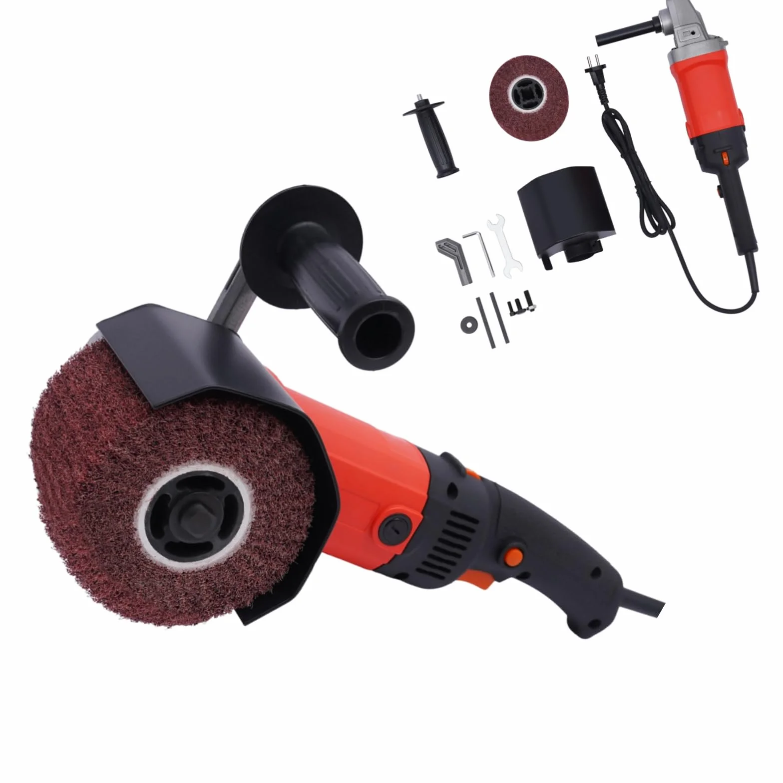 1580 W, macchina per rasatura versatile, levigatrice a spazzola, lucidatura, 6 marce, levigatrice a rulli regolabile con protezione da sovraccarico, levigatrice orbitale per ristrutturazione