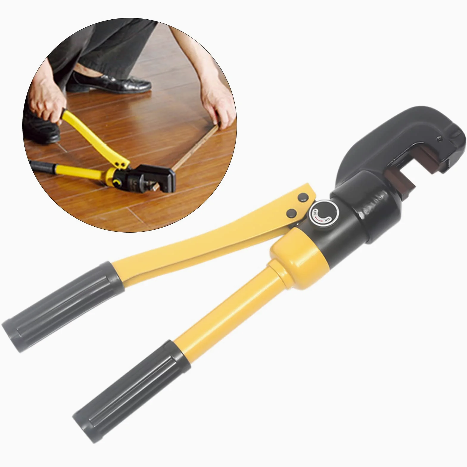 Taglierina idraulica, 12T, 4 – 22 mm, per acciaio da costruzione, portatile, in metallo, in valigetta
