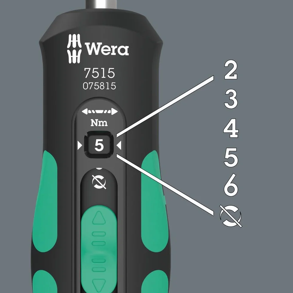 Wera Kraftform 05075815001 7515 - Cacciavite dinamometrico Safe-Torque Speed, 2-6 Nm, 1/4" x 2,0-6,0 Nm x 147,5 mm