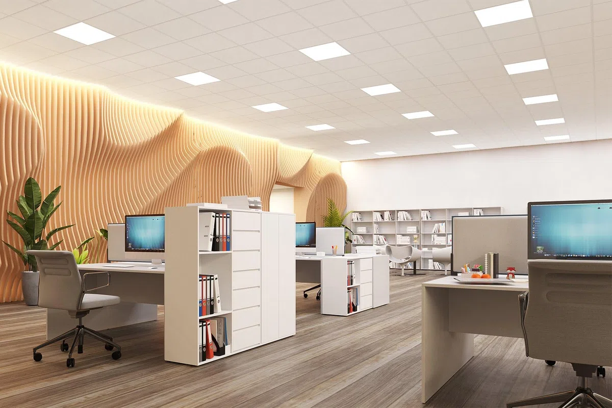 Pannelli per Controsoffitto Fonoassorbenti Bianco cm 60x60 per Isolamento Acustico Soffitti di Uffici, Negozi, Laboratori (Pannelli Sabbiati Orbit Spessore 13 mm)