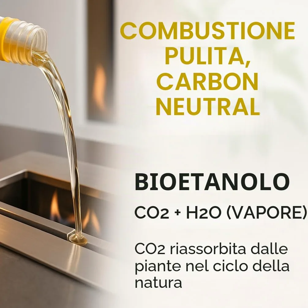 GiDeli bioetanolo 30 l inodore 96,6% etanolo per caminetti interni ed esterni - Da mais e barbabietole da zucchero