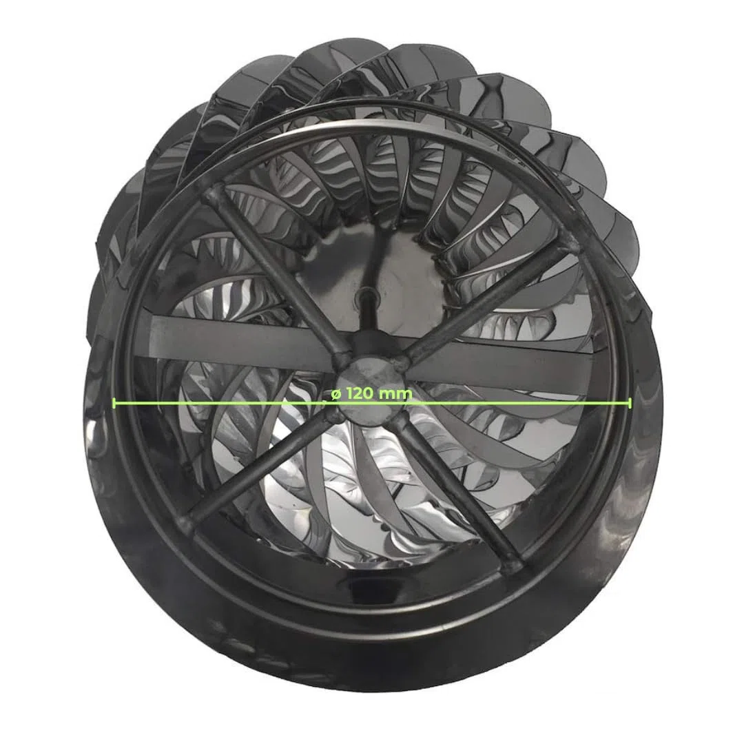 EINSIDE Comignolo girevole attacco femmina, Cappello eolico per camini in acciaio inox AISI 304, ø 120 mm