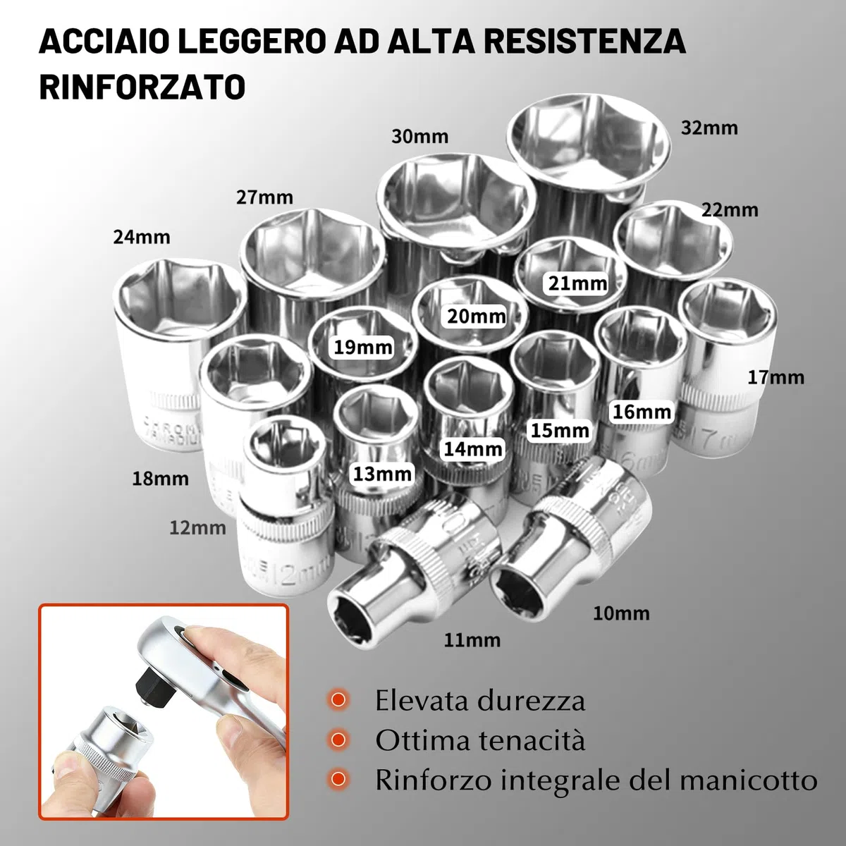 ISE 108 Pezzi Cassetta Attrezzi Completa, Set Attrezzi da Lavoro Include Cacciaviti, Accessori, Chiavi a Bussola e Chiavi a Cricchetto, Ideale per Fai da Te e Uso Domestico