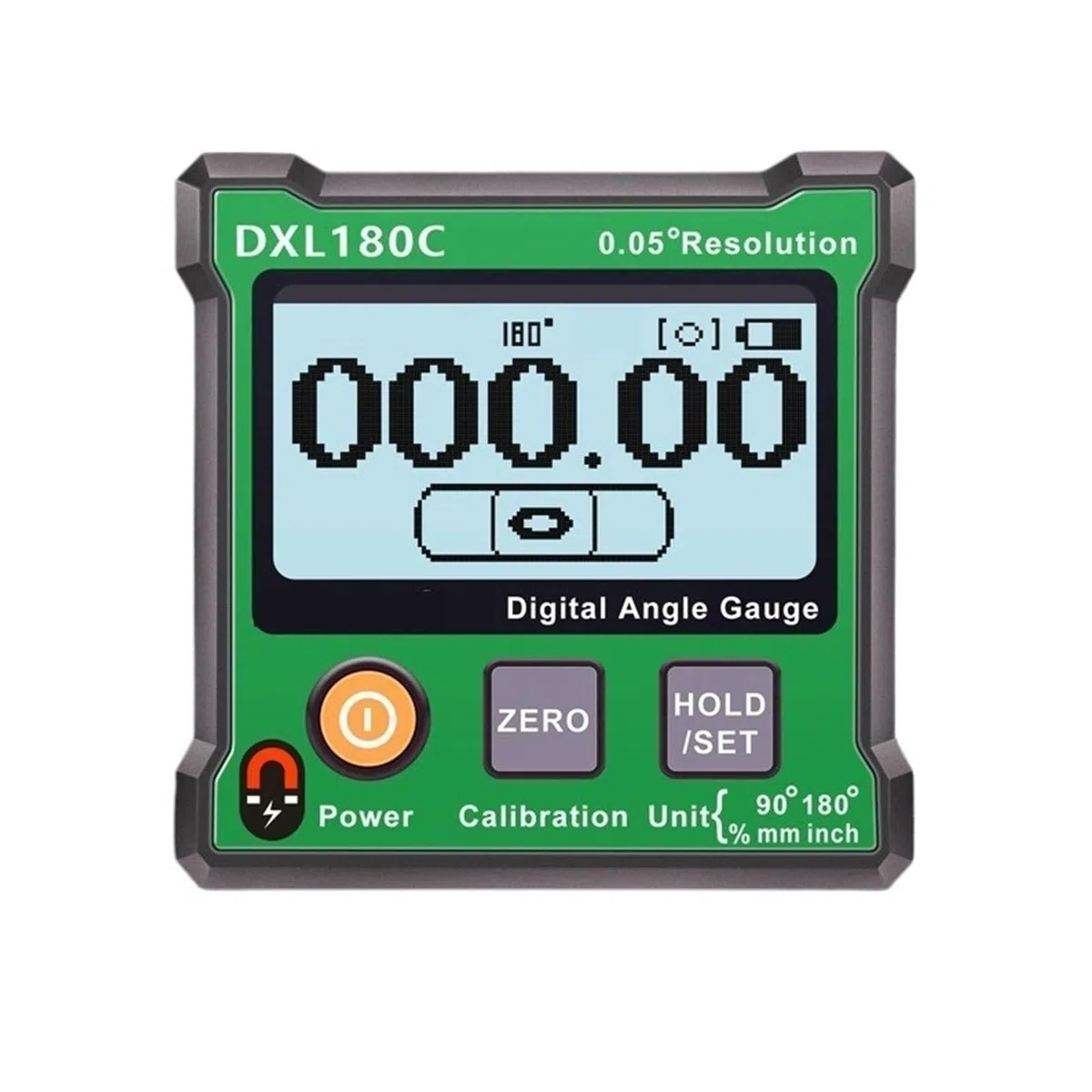 Livello elettronico, misuratore angolare digitale DXL180C Inclinometro digitale con righello livellante magnetico 180° Strumenti di misurazione(DXL180C magnetic)