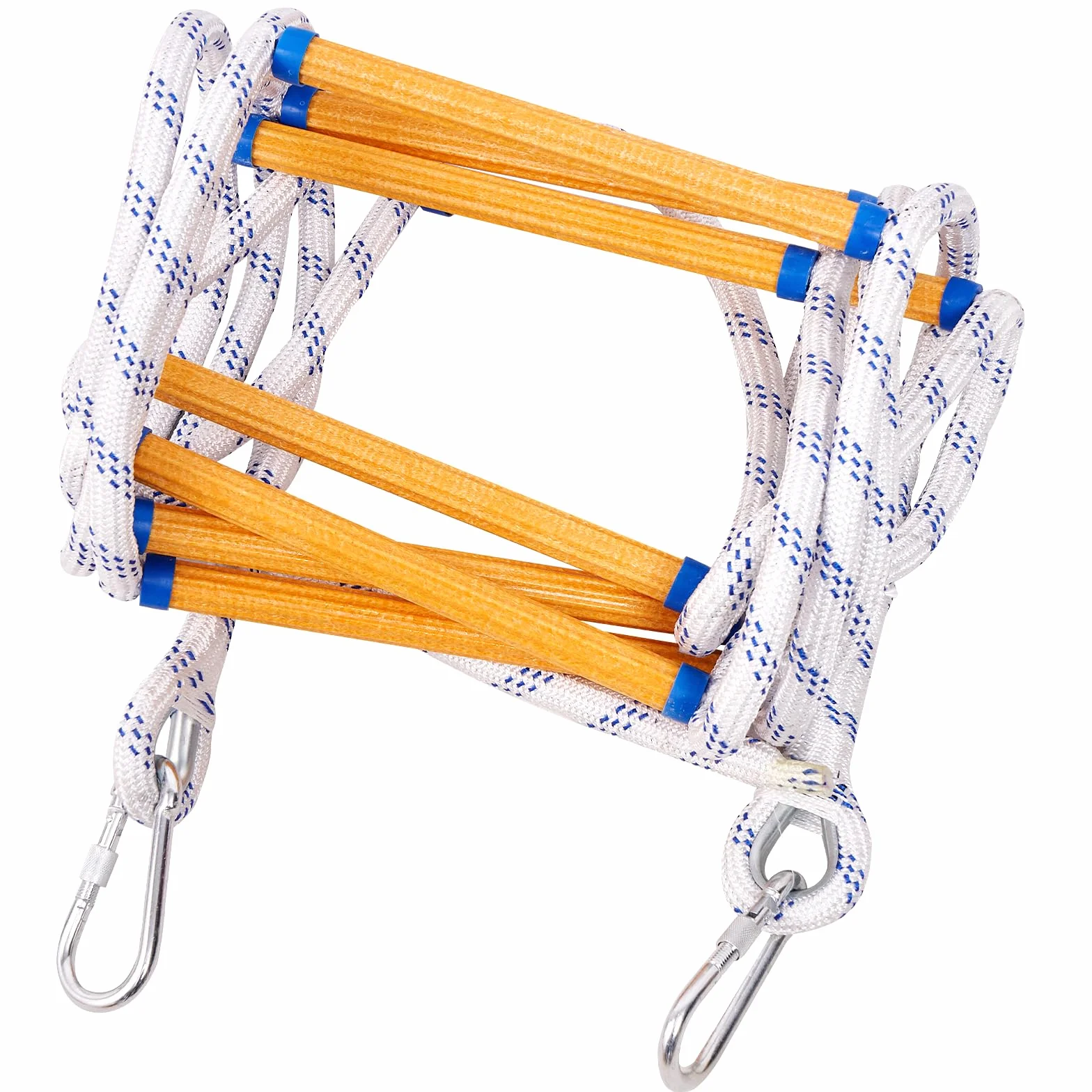 Scala Di Corda Ignifuga Da 5 m Con Moschettone, Sicurezza Di Emergenza, Portatile, Arrampicata, Resistente Allo Strappo Per Fi