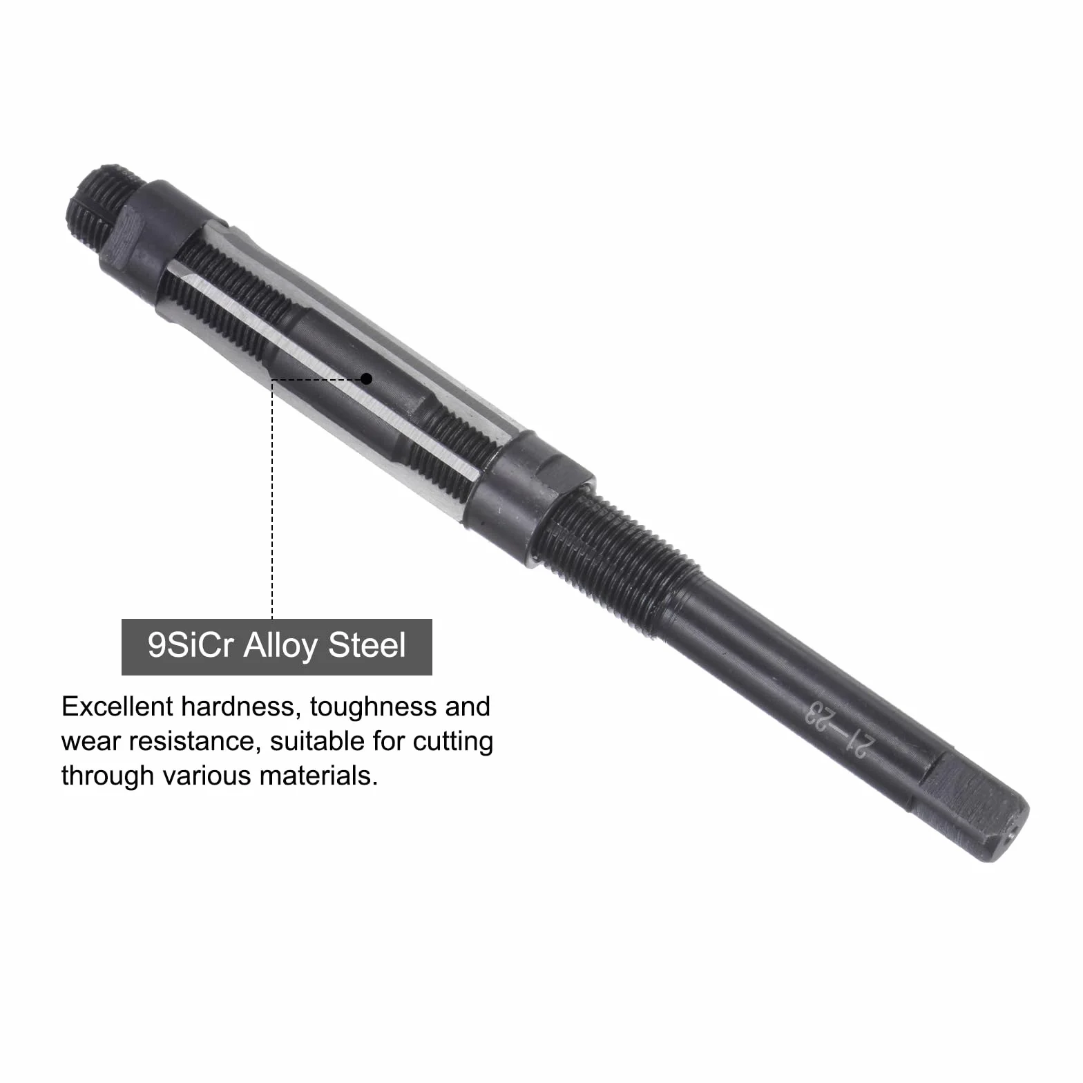 QUARKZMAN 2pz Alesatore Manuale Set 21mm-23mm 23-26mm Regolabile H8, Alesatori Metrici Punta Trapano per Alesatura Fori in Metallo Legno, 6 Flauti Dritti