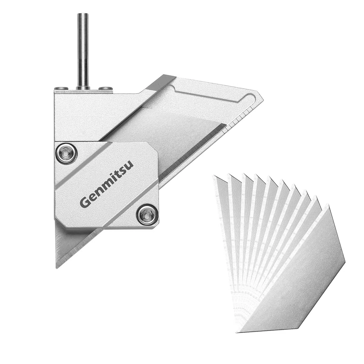 Taglierina a lama trascinata Genmitsu per macchina router CNC, albero di precisione da 1/8" con doppi cuscinetti, taglio fluido di vinile, cartone, plastica, gomma, 10 lame incluse