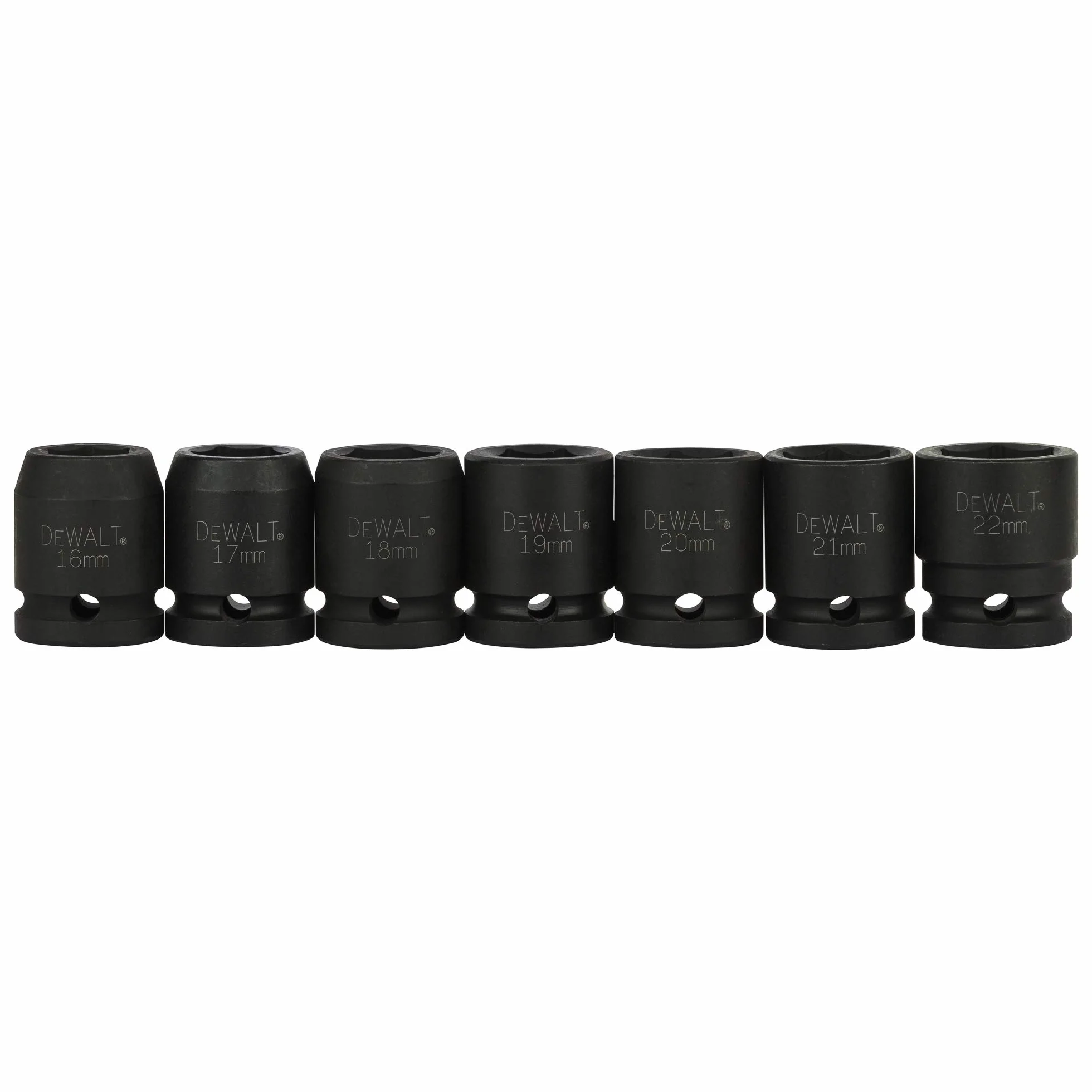DEWALT SET DI BUSSOLE PER AVVITATORI A IMPULSI - attacco a 1/2" - Set 17 pezzi, DT7506-QZ