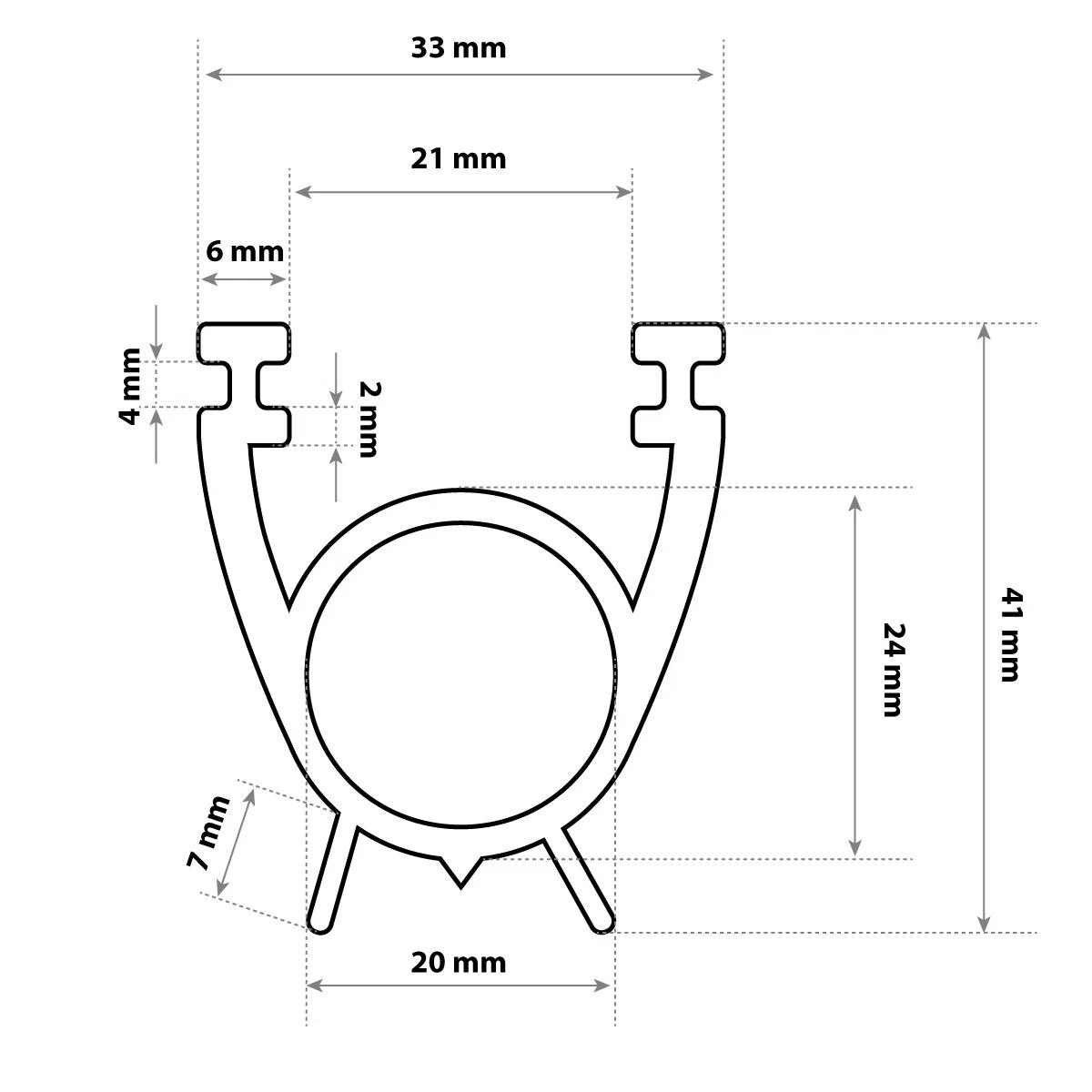 STEIGNER Guarnizione per Garage SBD01 Nera, 33x42 mm, 5,5 m