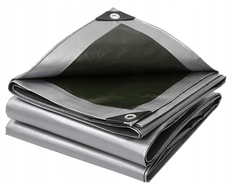 Telone di copertura con occhielli, impermeabile, grigio, universale, antistrappo, resistente ai raggi UV, antimuffa, 260 g/m², teloni in diverse misure (4 m x 6 m)