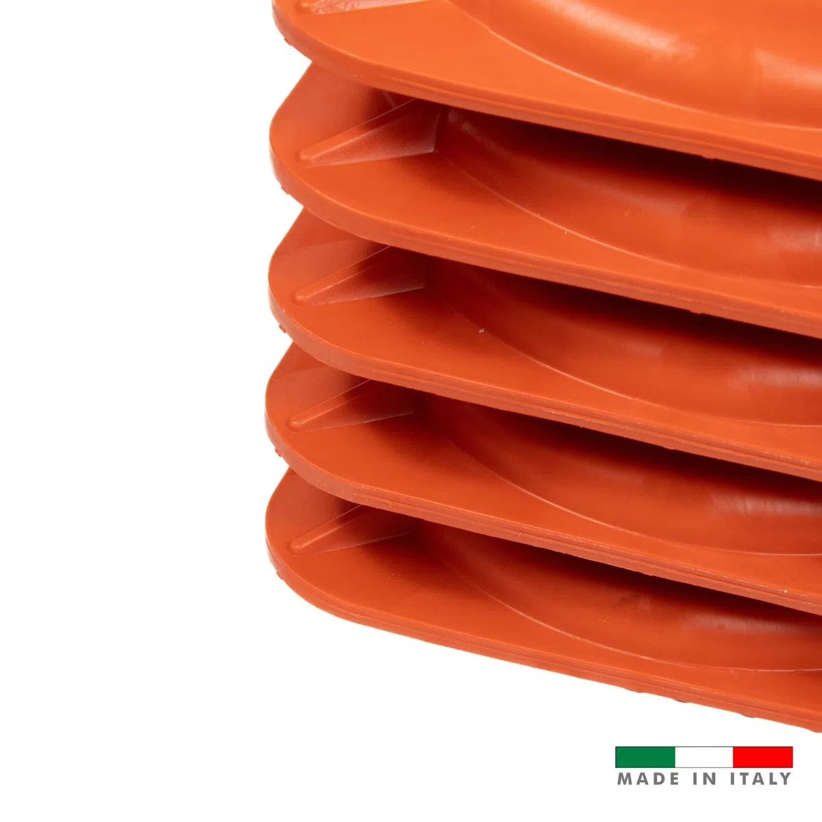 Coni Stradali Segnaletici 50 Cm Riflettenti Set da 10 Spartitraffico Traffico Made In Italy Arancione e Bianco Plastica Resistente Delimitatori Cono Parcheggi Cantieri Sicurezza