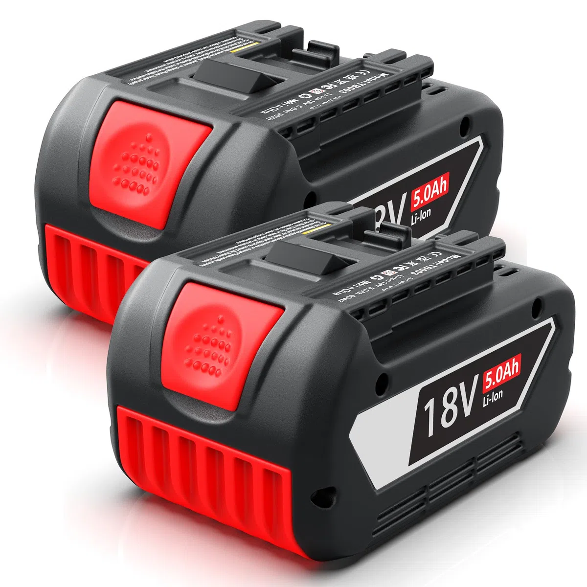 Batteria di ricambio per Bosch 18V: 5,0Ah agli ioni di litio per Bosch 18V BAT618 BAT618G BAT609 BAT609G BAT619 BAT619G BAT610G BAT610 BAT612 BAT622 (2 pezzi)