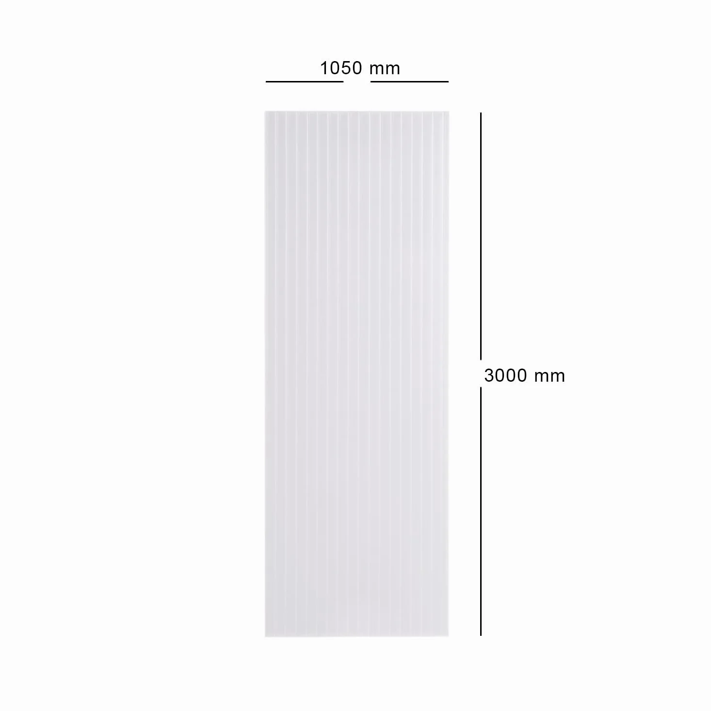 LASTRA POLICARBONATO ALVEOLARE EXOLON 3000x1050mm Spessore 10 mm 4 Pareti OPALE