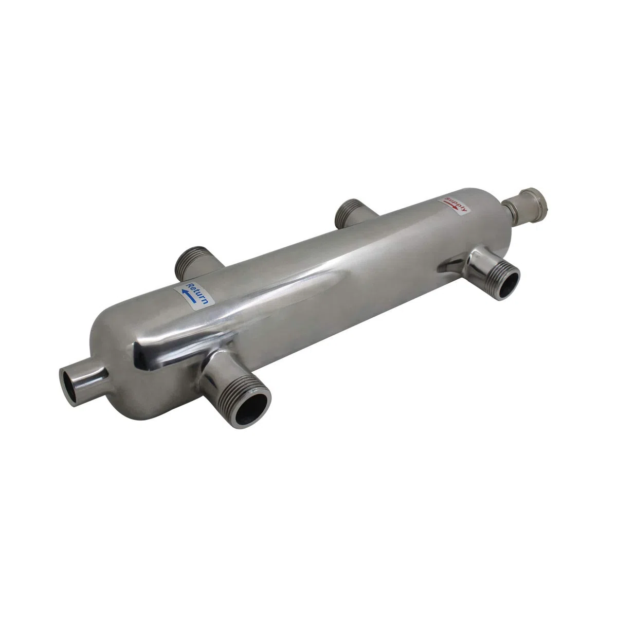Separatore compensatore idraulico multifunzionale inox per distributore collettore riscaldamento a pavimento radiatore 3/4 1 1-1/4 1-1/2 pollice (1 pollice)