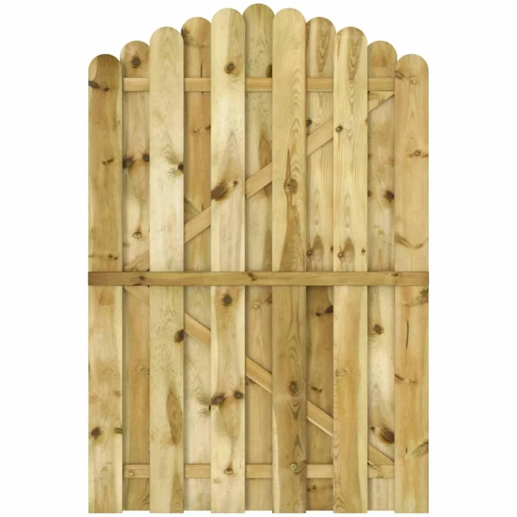 vidaXL Cancello per Steccato 100x150 cm ad Arco, per Recinzione Giardino Esterni, in Legno Impregnato, per Recinto