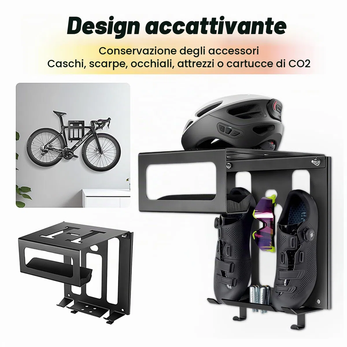 Supporto da parete per bicicletta, supporto da parete per bicicletta, supporto da parete, supporto per bicicletta, carico massimo 20 kg