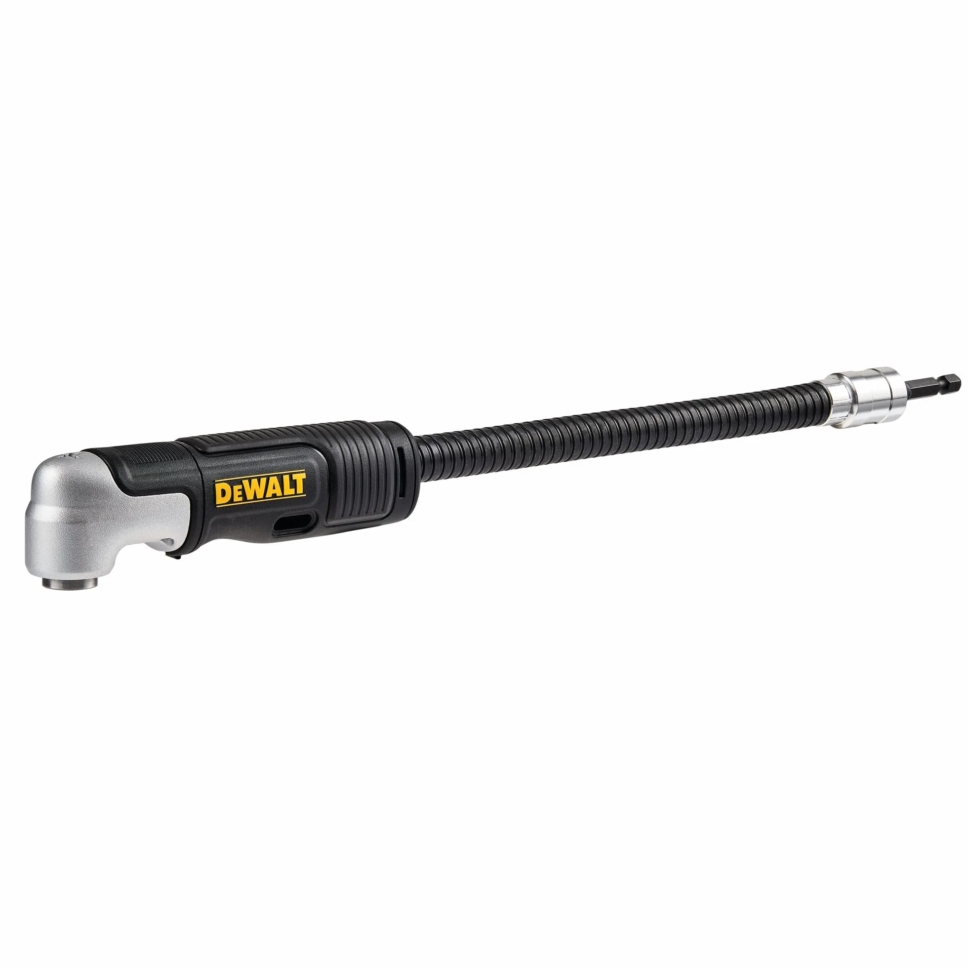 DEWALT Adattatore per trapano ad angolo retto, FlexTorq, sistema 4 in 1, compatto, albero flessibile dritto, 30,5 cm (DWAMRASETFT)