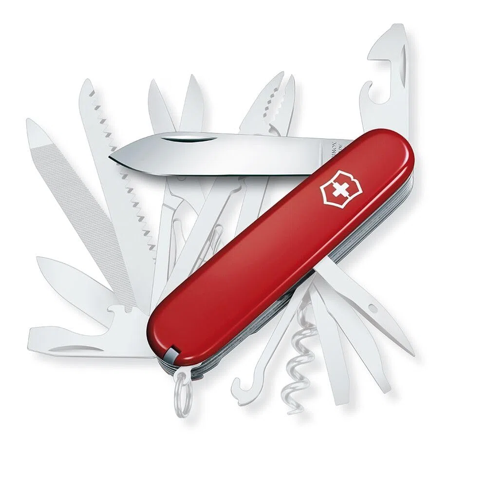 Victorinox Handyman, coltellino svizzero multiuso, coltello tascabile multifunzione, 24 funzioni, lama, pinzette, forbici