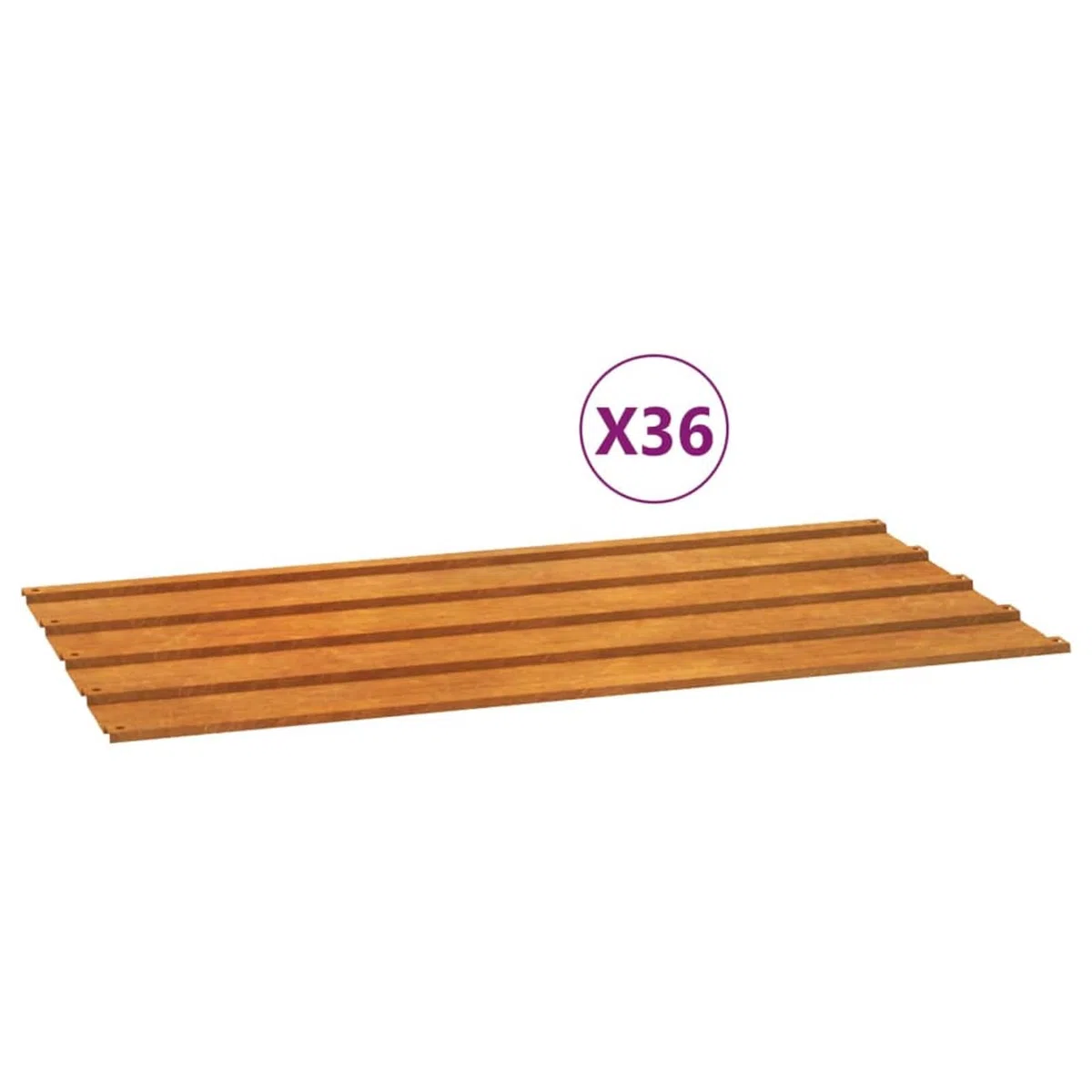 Brokky Pannelli per Tetti 12 pz Ruggine 80x44 cm in Acciaio Corten,Lamiera trapezoidale profilata,lamiera trapezoidale,lastre Ondulate per Tetto, lamiera trapezoidale