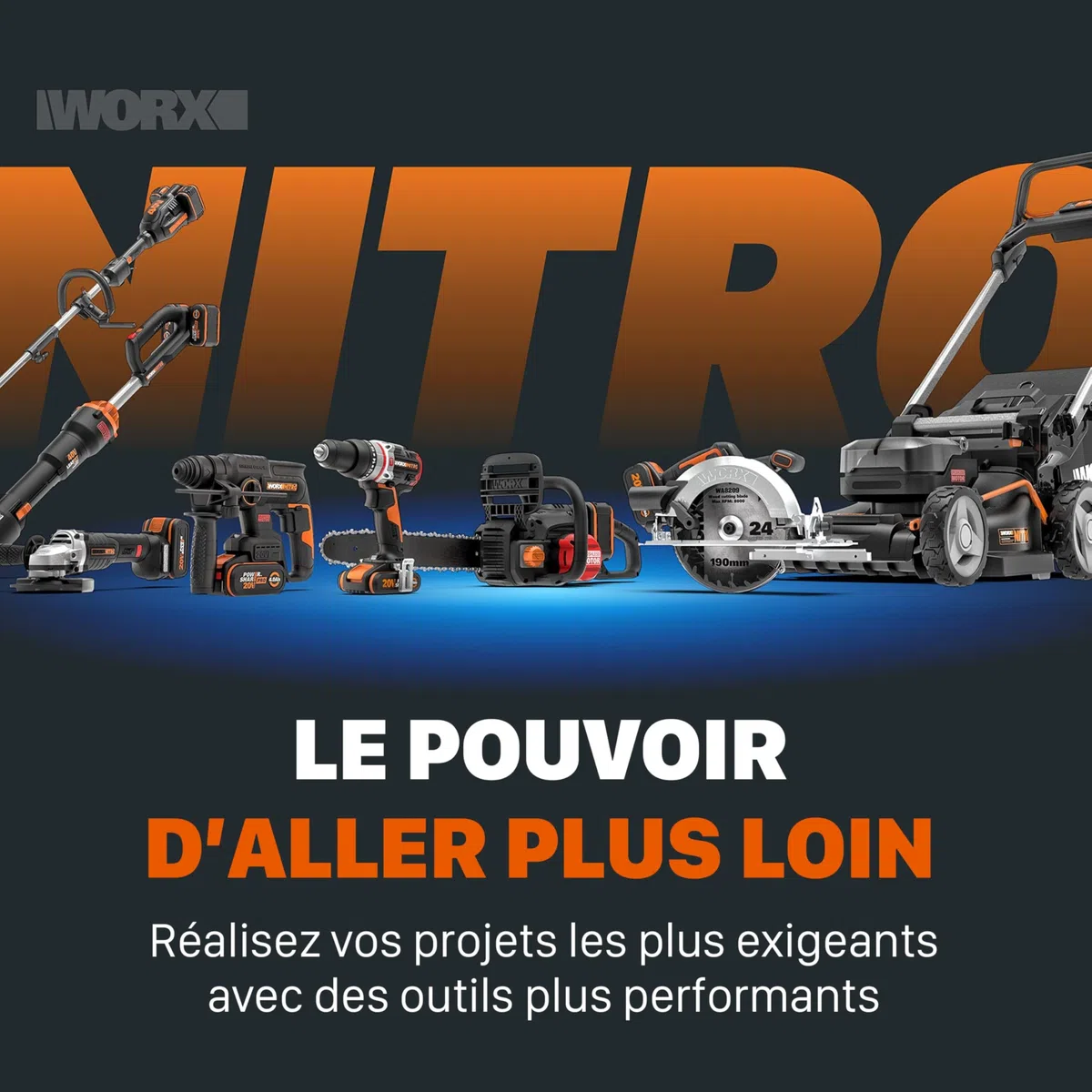 WORX WX841.9 Nitro 20 V Chiodatrice senza filo calibro 16 | Chiodatrice senza fili | Pistola per chiodi alimentata a batteria con rilascio di inceppamenti senza attrezzi| PowerShare - Solo strumento