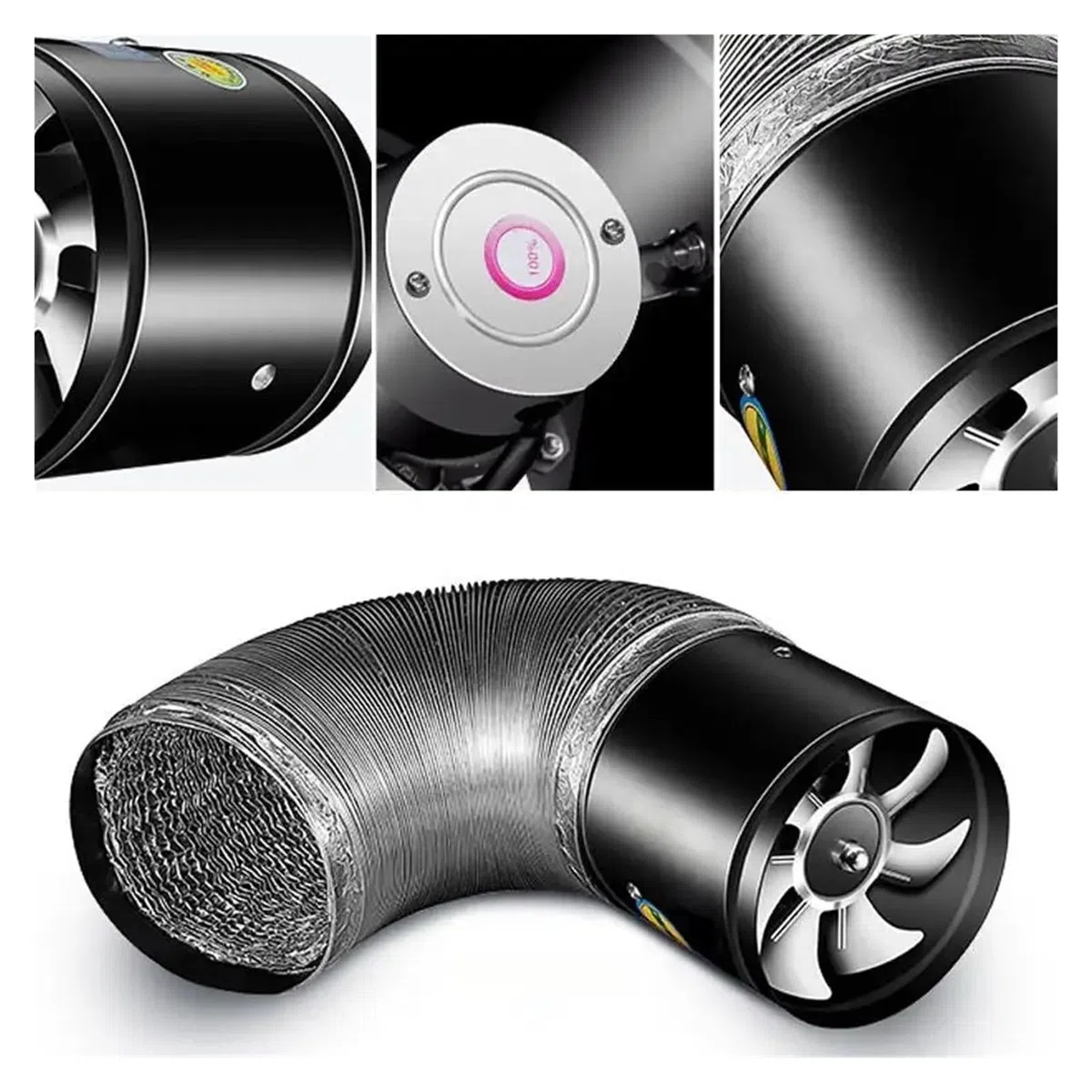4/6/7 ''Pollici Ventilatore Di Scarico Circolare Multifunzionale Potente Ventilatore Di Scarico Condotto Muto Cucina Domestica La Di Ventilazione Di Scarico Fumi(6 Inch)