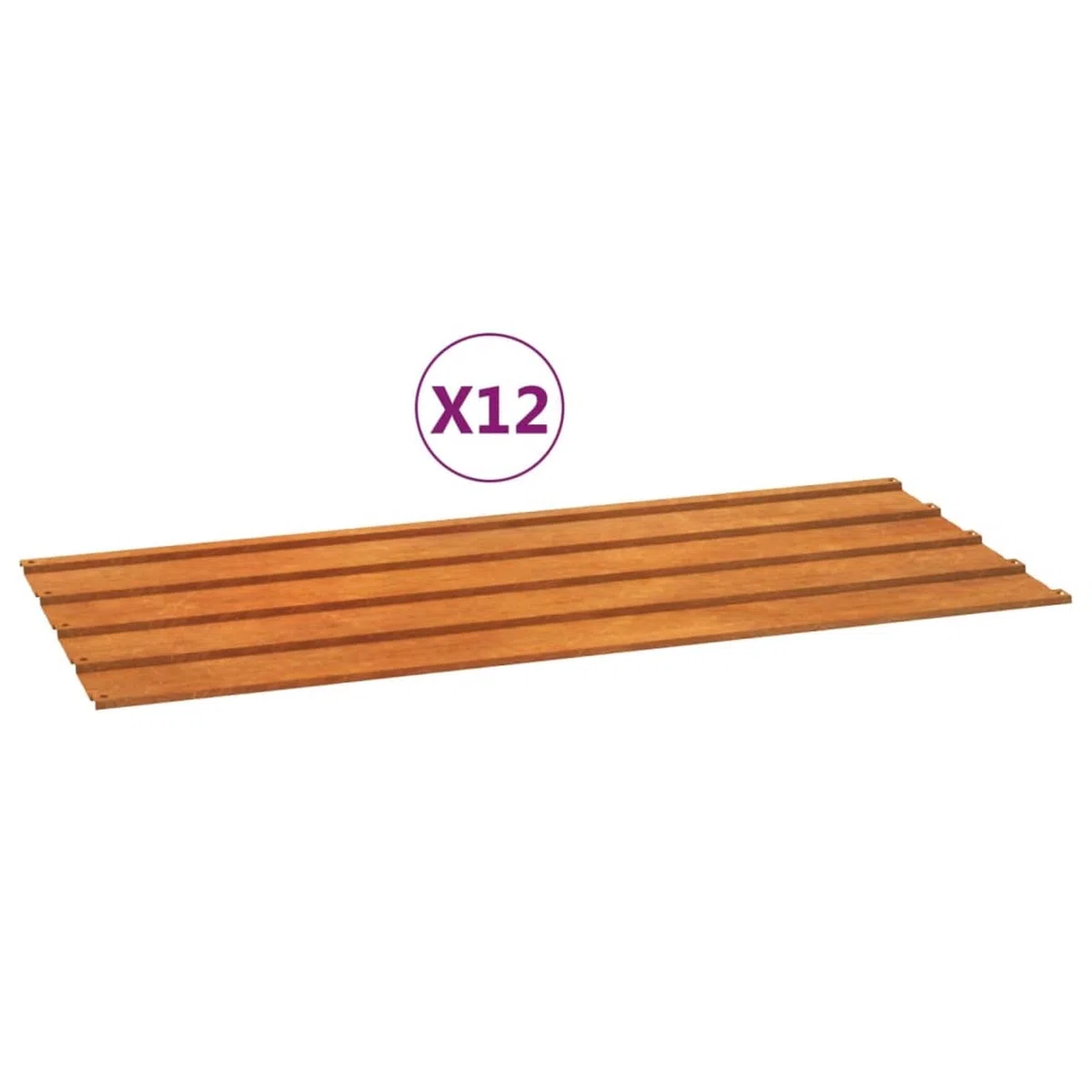 Gecheer Pannelli per Tetto 12 Pezzi, ondulati, 100 x 44 cm, Acciaio corten, per capannoni, maneggi, Garage temporanei, Case mobili e edifici Commerciali