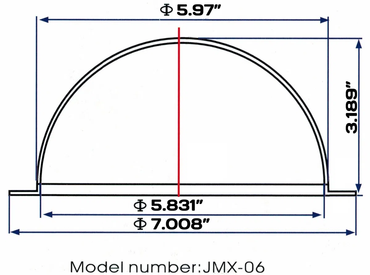 JMX 6 Pollici Acrilico Indoor/Outdoor CCTV Ricambio Cancella Telecamera Dome Housing Security Dome Camera Cover
