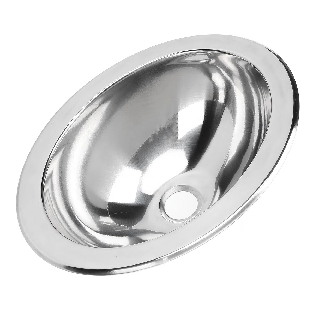 Lavello da Bar a Vasca Singola 340 X 270 X 120 Mm Lavello da Cucina in Acciaio Inossidabile Lucidato con Foro di Scarico da 40 Mm per Bagno per Roulotte Barca