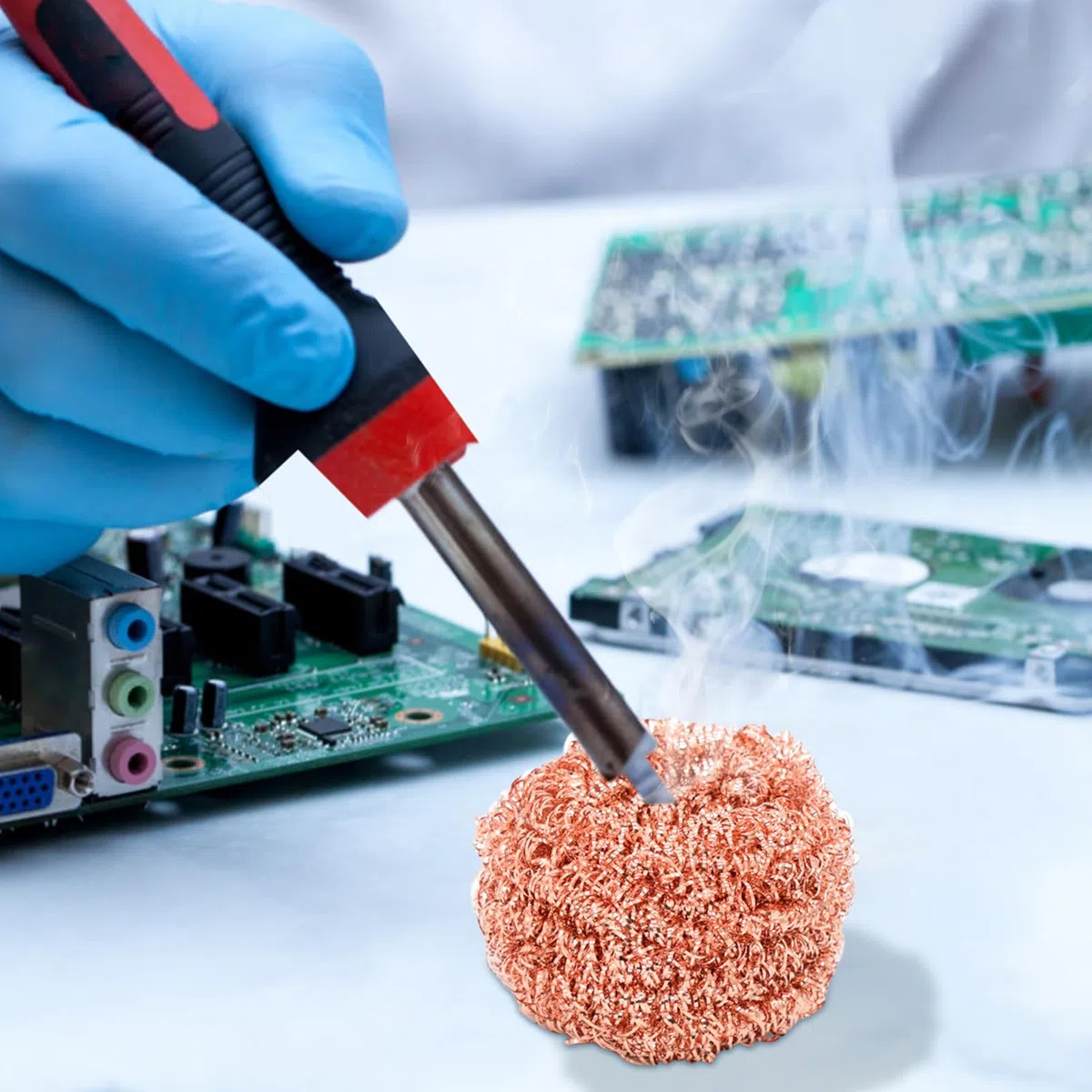 Pulitore Punta Saldatore – Rimozione Efficiente Di Ossidazione & Stagno Di Punta | Sfera Di Rame Per Pulizia In Stazioni Di Saldatura | Per Appassionati Elettronica, Professionisti E Ripara