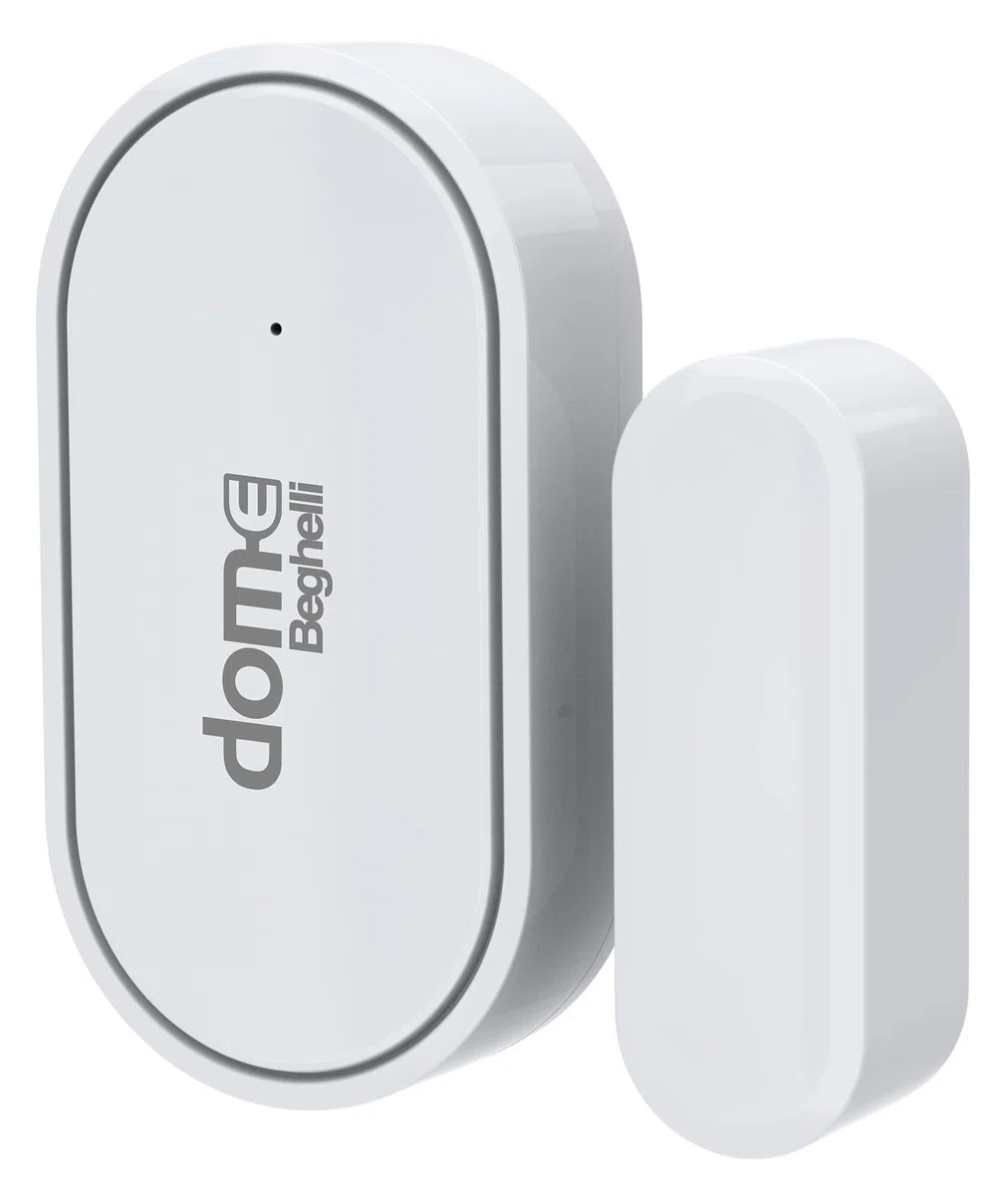 Beghelli - Kit Antitrusione Dom-e, Sistema di Allarme Wireless Wi-Fi/GSM con Batteria Anti Black-Out, Pulsante SOS, Compatibile Alexa e Google Home, Controllo via App e Assistente Vocale, Bianco