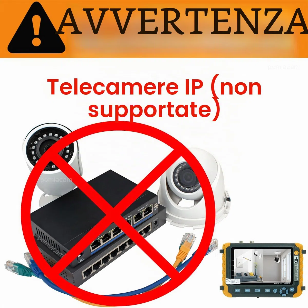 Tester per videocamera di sicurezza, con monitor IV8W da 5 pollici TFT LCD, 4 in 1, 8 MP, AHD, TVI, 8 MP, CVI, CVBS, supporto monitor video HD coassiale, ingresso VGA HDMI, uscita DC 12 V