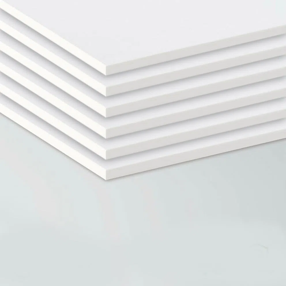Kit da 6 pezzi pannelli in forex colore bianco spessore 10 mm misura 40x30 cm