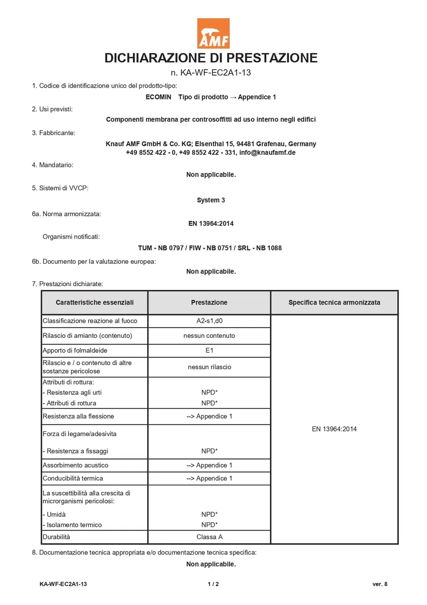 Pannelli per Controsoffitto Fonoassorbenti Bianco cm 60x60 per Isolamento Acustico Soffitti di Uffici, Negozi, Laboratori (Pannelli Sabbiati Orbit Spessore 13 mm)