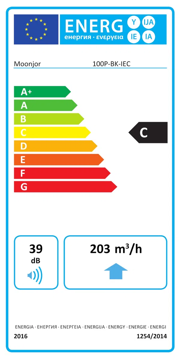Ventola Aspirazione 100mm, Ventola Estrazione Ventilatore del Condotto in Linea, Tenda di Crescita, Ventilazione e Sfiato d'Aria (Presa IEC a 2 Velocità)