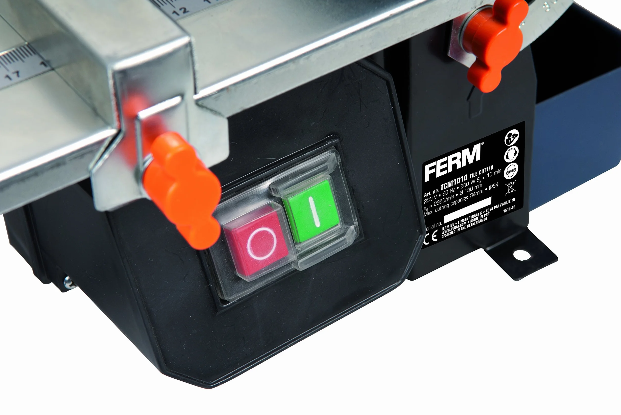 FERM Tagliapiastrelle 600W 180mm - Sistema di raffreddamento ad acqua - Include 1 lama diamantata