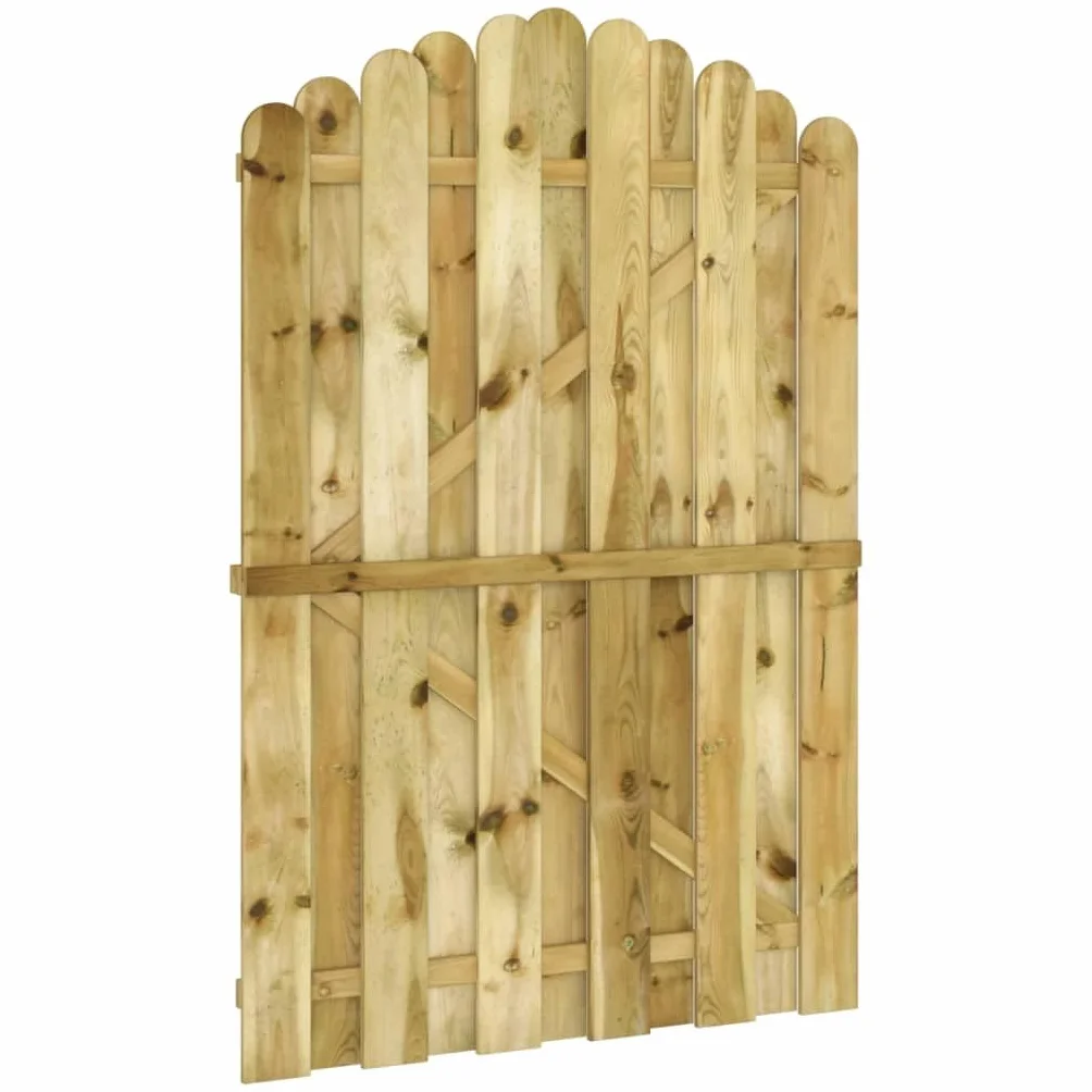 vidaXL Cancello per Steccato 100x150 cm ad Arco, per Recinzione Giardino Esterni, in Legno Impregnato, per Recinto