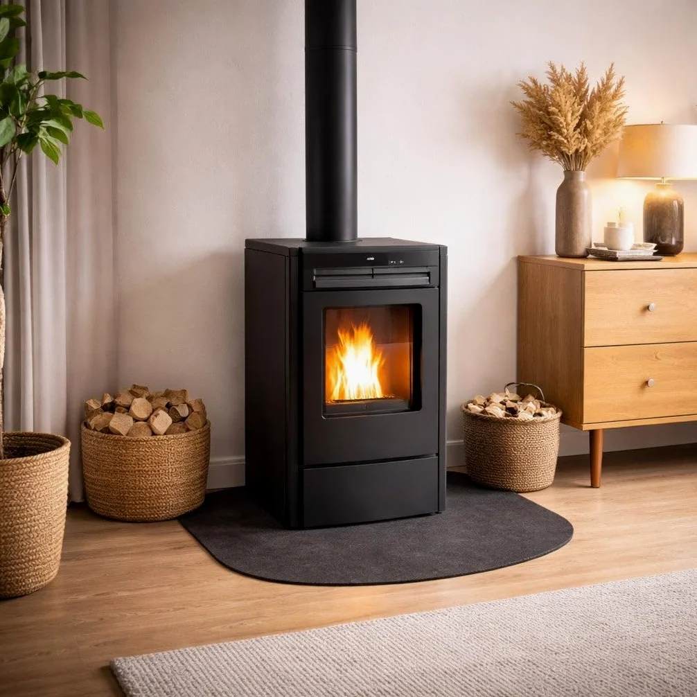 Divina Fire Pedana salvapavimento per stufe a legna e pellet in acciaio 80x60