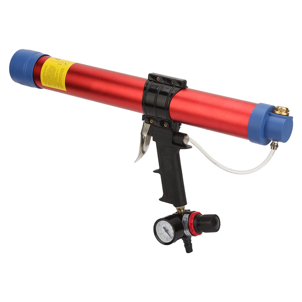 AUTO Pistola a colla pneumatica morbida, pistola a colla pneumatica con indicatore di velocità per la decorazione architettonica (600 ml) cessoria pistola mastic+pistola masticatrice
