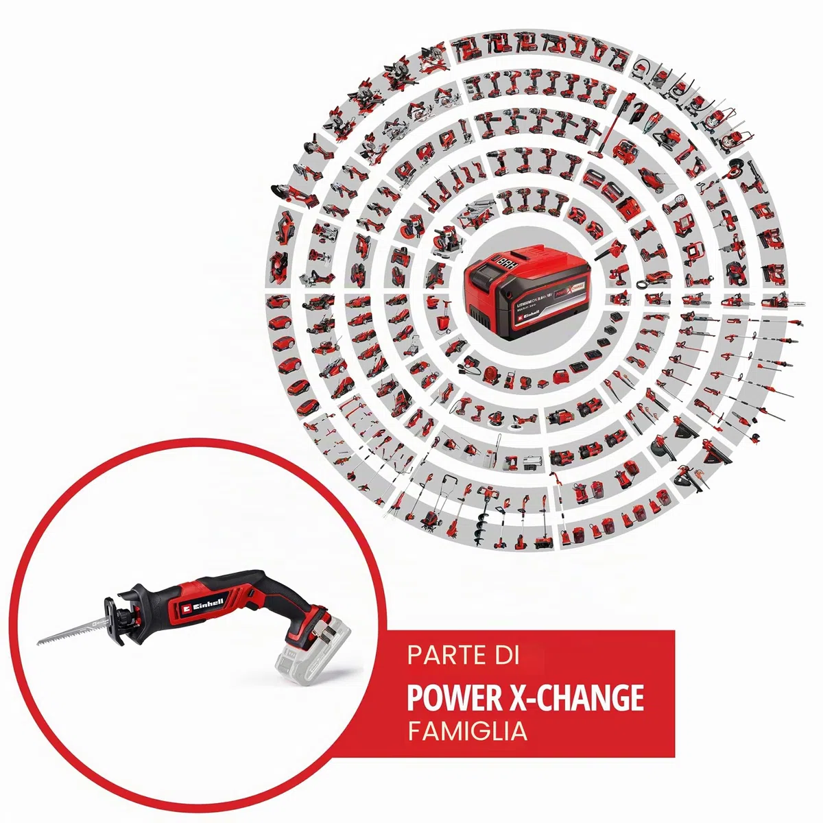 Scopa a batteria EinhellTE-AP 18/13 Li-Sol Power X-Change (18 V, altezza di taglio 13 mm, profondità di taglio 50 mm su legno, forma maneggevole, incl. accessori, batteria esclusa)
