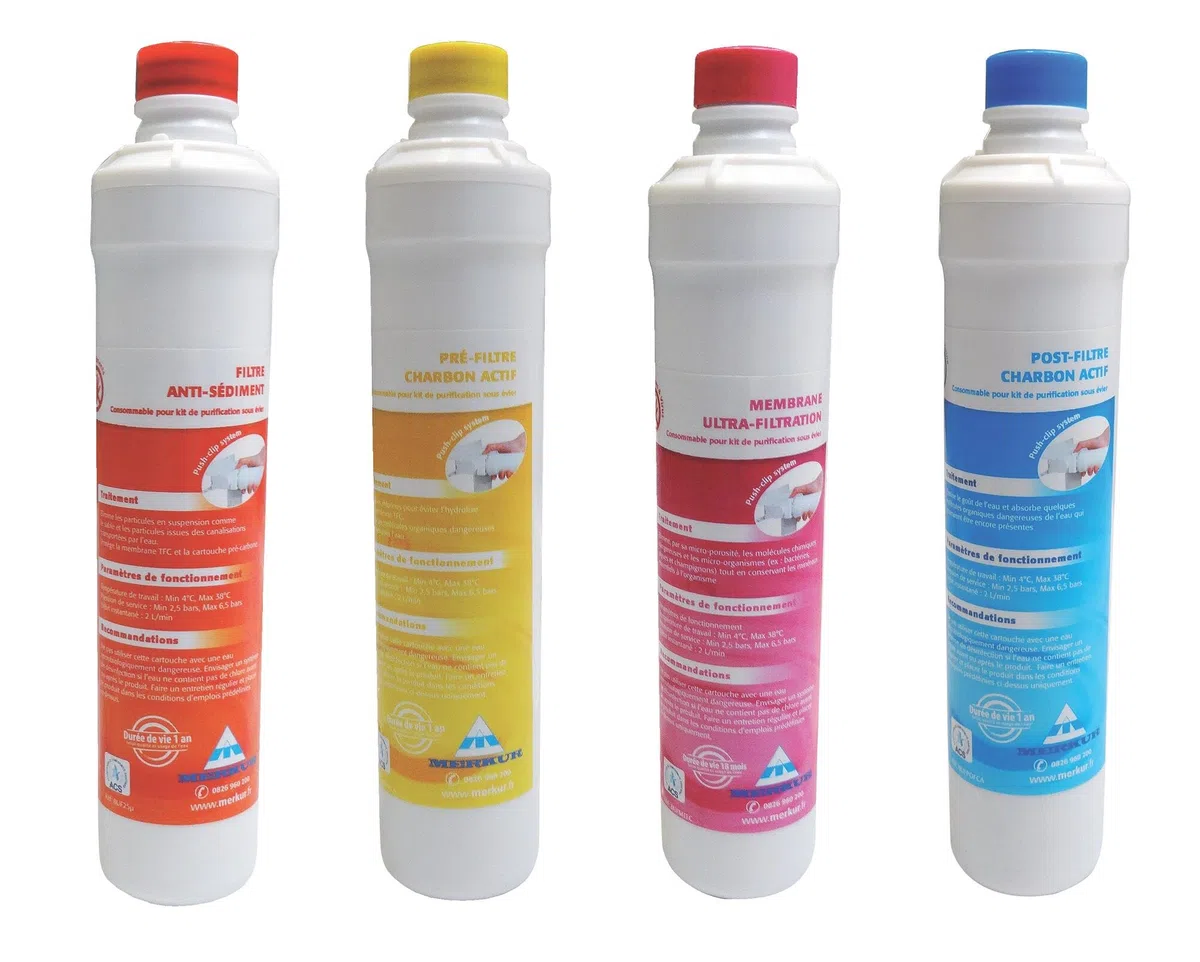 AQUAWATER - 105740 - Filtration Water of Beverage - Aqua Ultrapur Refills Kit - Sistema di filtrazione ultra sotto lavello