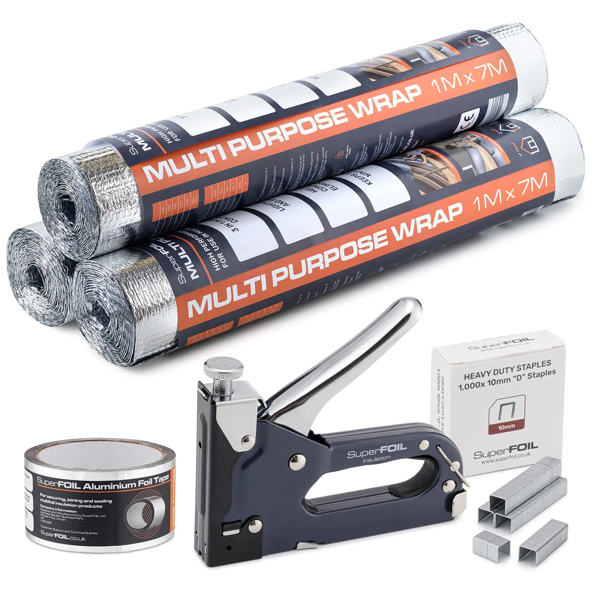 SuperFOIL Kit di Isolamento per Capanni - Soluzione Fai-Da-Te per Risparmiare Energia - Isolamento Termico Durevole 3-in-1 con Barriera Riflettente e Barriera al Vapore
