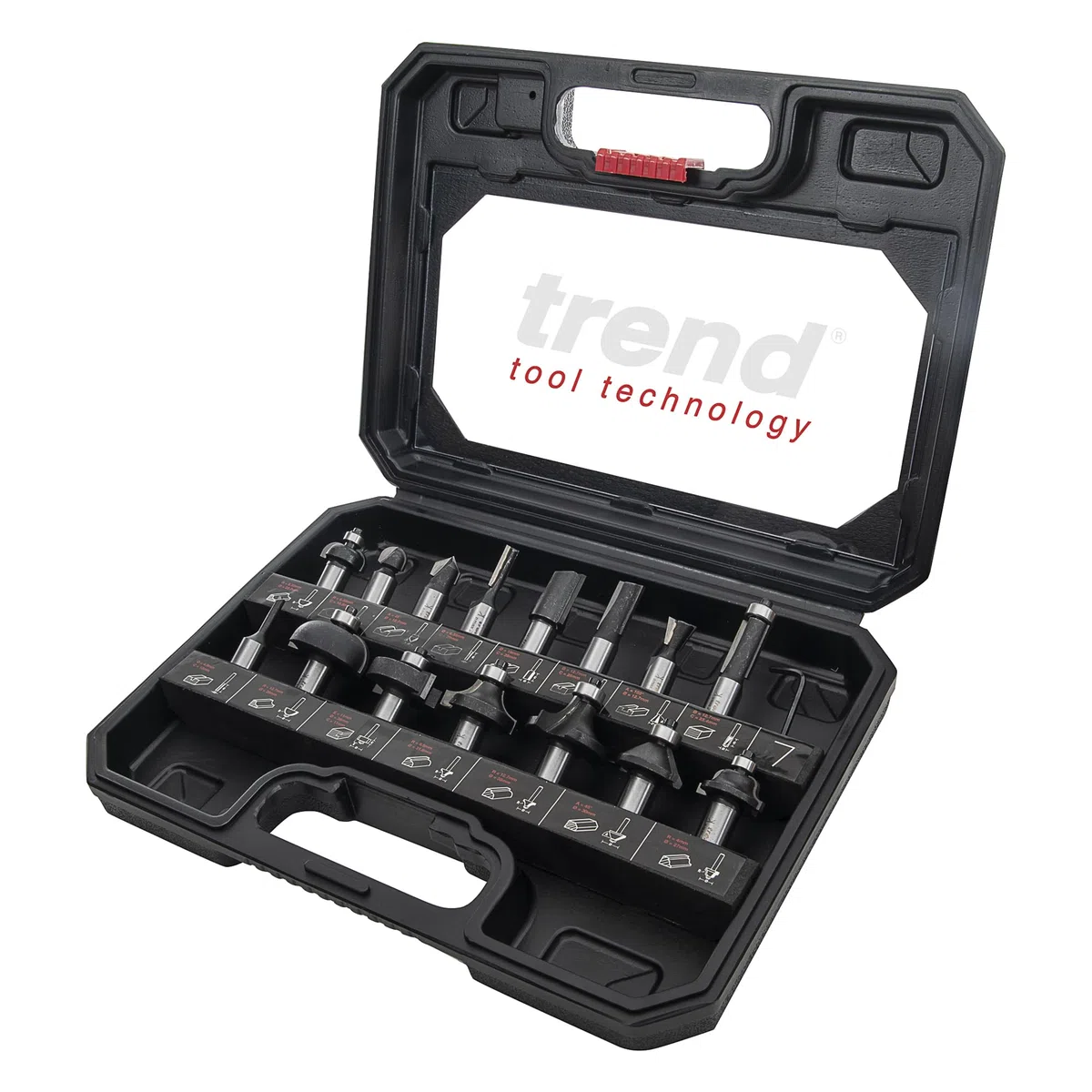 Trend Set di Partenza di 15 Frese per Router, Gambo da 12,7 mm, Punta in Carburo di Tungsteno, Custodia Inclusa, SET/SS9X1/2TC