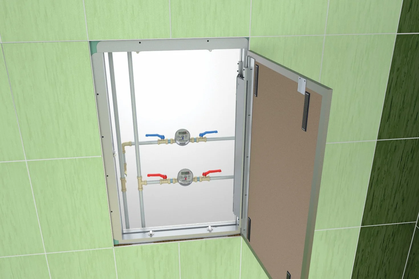 Sportello di ispezione professionale, sistema di porte brevettato, piastrellabile, 500 x 900 mm