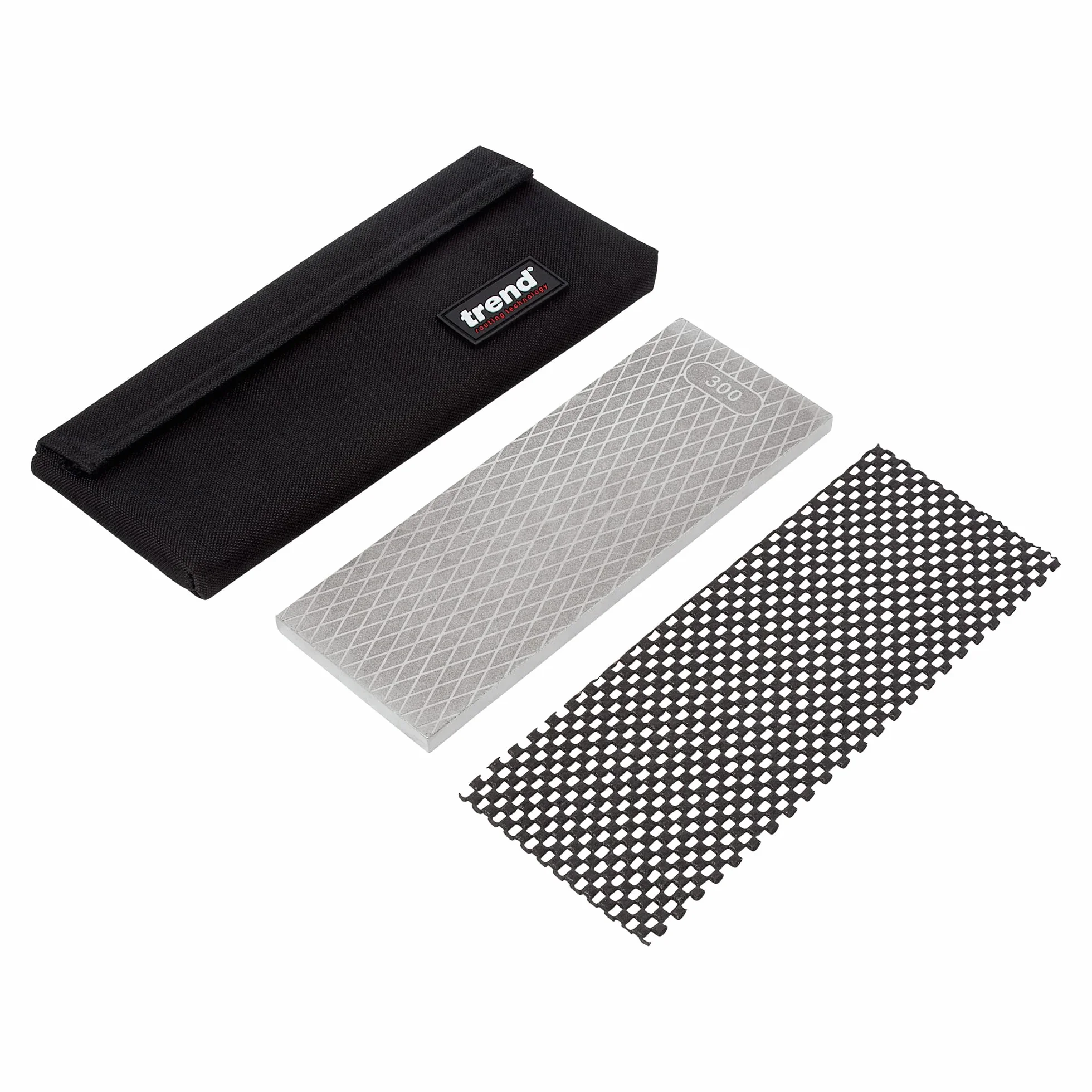 Trend Kit di Pietre per Affilatura Diamantate, 20 x 7,6 cm, Doppia Faccia, Granulometria 300/1000, DWS/CP8/FC/A