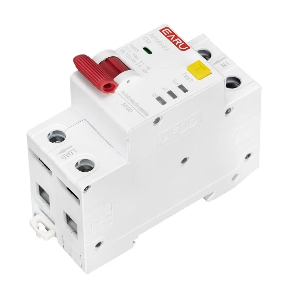 Interruttore Magnetotermico Differenziale Dispositivo di protezione da guasti d'arco AFDD-63 AFCI 2P Interruttore automatico Interruzione Sovraccarico Dispersione a terra Cortocircuito Protezione da t