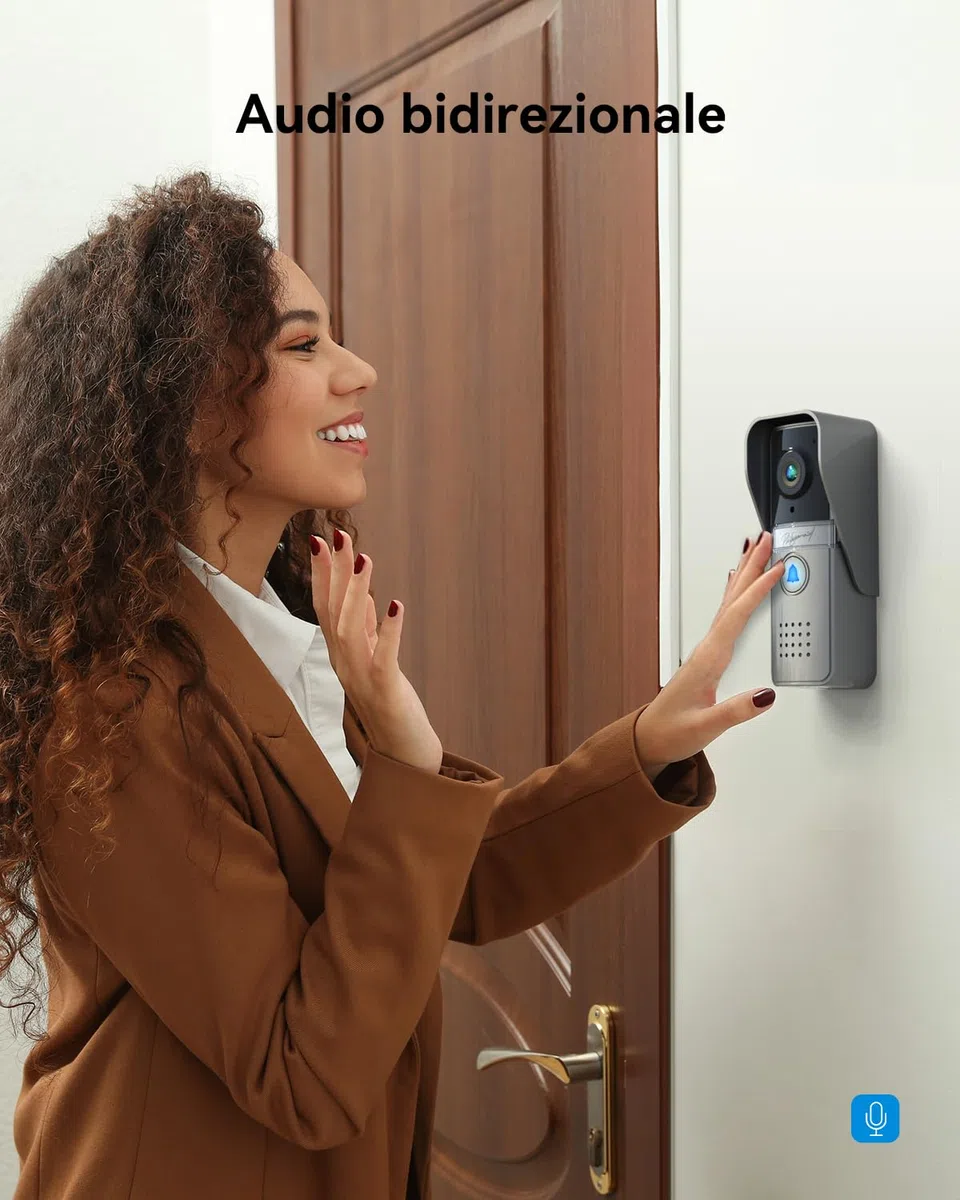 TMEZON Videocitofono 4 fili Monofamiliare Citofoni,Monitor Colori 7 pollici e Campanello esterno con telecamera Visione Notturna,V20