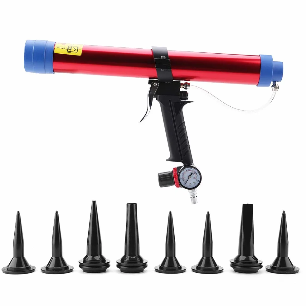 Pistola Silicone Pneumatica per Sigillante Cartucce 300ml-600ml Senza Troppopieno per Edilizia