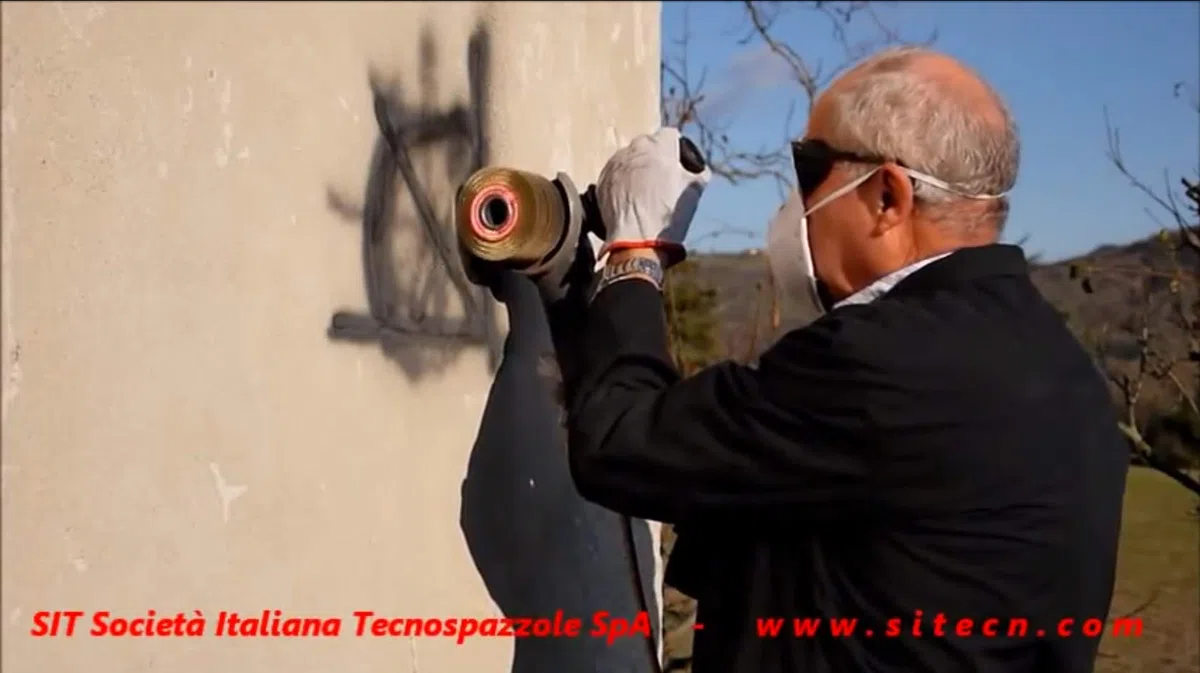 Sit Tecnospazzole 1362 Spazzola per Levigatrice a Filo Ondulato in Acciaio Ottonato-RSF 100mm-FLEX-Ø: 100mm, Fascia spazzolante 100 mm
